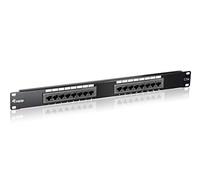E-Quip equip Cat5e Patch Panel 48.3 cm/19 Inches 1HE (16-Port RJ45 Adapter - Black