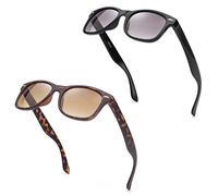 E & R Elegant Rabbit 2 Packs Reading Sunglasses Men Women Outdoor Reading Glasses Full Lenses Magnifying Eyewear UV Protection 2143 (Black & Tortoise, 1.5, multiplier_x)
