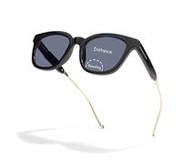 E & R Elegant Rabbit Bifocal Reading Sunglasses for Women Men Outdoor Readers with Trendy Shield Invisible Bifocal Sun Readers with Tinted Lens UV400 (Black, 2.0, multiplier_x)