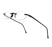 E & R Elegant Rabbit Rimless Reading Glasses for Men Women Blue Light Blocking Computer Readers Super Lightweight Small Lens Magnifying Eyeglasses (Black, 1.5, multiplier_x)