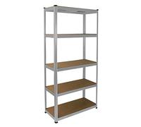 E-rax Shelving cabinet - 90x40x180 cm - Silver - 100% boltless - Load capacity: 200 kg per shelf - metal storage rack