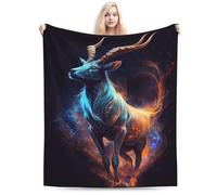 E-Rides 100x125CM Spirit Beast Goat Blanket, Soft & Cozy for Adults & Kids, Unique Birthday Gift, Perfect Home Decor, Ideal for Couch, Bed, Office, Travel, All Seasons