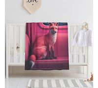 E-RIDES 76x100CM Small Blanket - Pink Fox Blanket Throw for Nursery, Toddlers and Pets, Cozy and Warm, Ideal for Cribs and Pet Beds - Perfect Newborn Baby Gift