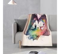E-RIDES 76x100CM Small Flannel Blanket, Girls in the Book Blanket for Babies, Kids, Cat, Dog, Travel - Lightweight Blanket for Couch, Bed, Car, and Stroller, Idea Birthday Gift