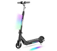E-RIDES Electric Scooter,6'' Foldable Electric Scooter for Kids Ages 6-12, Colorful Lights Kids Electric Scooters, Up to 9 Mph & 5 Miles Range, LED Display, Lightweight Kid E Scooter (Black)