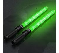 E-riding - 2 Pack Traffic Wand, 21 Inch Traffic Control with 3 Flashing Modes and Side Clip, LED Safety Cane for Traffic Control, Parking, Airplanes,