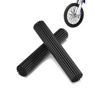 E-riding 72Pcs Spoke Covers, Fits 8"-21" Rims - Protection and Decoration for Spokes, Bicycles, Wheelchairs and Dirt Bike Aaccessories - Black