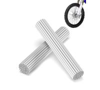 E-riding Bike Spoke Skins Covers, 72Pcs Dirt Bikes Spoke Skins for Protective Decoration and Pipe Trim, Fits 8"-21" Wheelchairs Spoke Rims - White