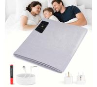 E-ROOM TREND Grounding Mat Earthing UK | 10% Pure Silver Fiber 90% Organic Cotton Grounding Bed Sheet | for Improved Sleep Natural Wellness Healthy Earth Enegry (GBS368G) | 68 x 132cm | Gray