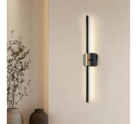 E-ROOM TREND Wall Sconce | 3-Color & Dim-to-Warm Light | Wireless Remote Control | Modern Energy-Saving Dimmable Ambient Lighting for Bedroom Hallway Living Room | Black (WL133A1)