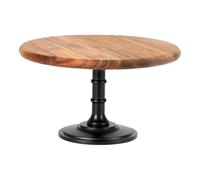 E-ROOM TREND Wooden Cupcake / Cup Cake Stand 1 Tier Medium | Wooden Tower Tiered Dessert Stand, Serving Tray Platter with Metal Handle, for Birthday Party Afternoon Tea Baby Shower