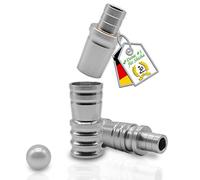 e-Row Shisha Hose Adaptor 18/8 Cut Aluminium Adaptor Suitable for All Shishas with Thread Internal Thread M16 x 1 Including Matching Valve Ball Aluminium Hose Connection for Water Pipes (1)