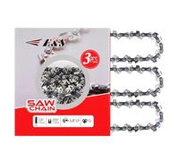E & S 3 Pack 14 Inch Chainsaw Chain 3/8" LP Pitch .050" Gauge 52 Drive Links Semi-Chisel Chain Saw Chains for Husqvarna, Poulan, Craftsman, Greenworks and More Chainsaw Brands