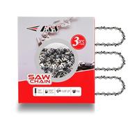 E & S 3 Pack 16 Inch Chainsaw Chain 3/8" LP Pitch .050" Gauge 56 Drive Links Semi-Chisel Chain Saw Chains for Husqvarna, Poulan, Craftsman, Greenworks and More Chainsaw Brands