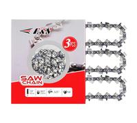 E & S 3 Pack 18 Inch Chainsaw Chain .325" Pitch .063" Gauge 68 Drive Links Semi-Chisel Chain Saw Chains for Husqvarna, Poulan, Craftsman, Greenworks and More Chainsaw Brands