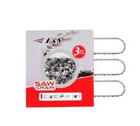 E & S 3 Pack 20 Inch Chainsaw Chain 3/8" Pitch .050" Gauge 72 Drive Links Semi-Chisel Chain Saw Chains for Husqvarna, Poulan, Craftsman, Greenworks and More Chainsaw Brands