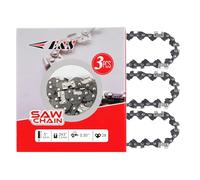 E & S 3 Pack 5" Saw Chain, 0.31" Pitch 0.43" Thickness 28 Drive Links Semi Chisel Saw Chains for Husqvarna, Poulan, Craftsman, Greenworks and More Chainsaw Brands