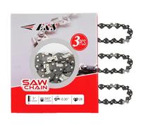 E & S 3 Pack 5" Saw Chain, 0.31" Pitch 0.43" Thickness 28 Drive Links Semi Chisel Saw Chains for Husqvarna, Poulan, Craftsman, Greenworks and More Chainsaw Brands