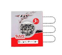 E & S 3 Pack 8 Inch Chainsaw Chain 3/8" LP Pitch .043" Gauge 34 Drive Links Semi-Chisel Chain Saw Chains for Husqvarna, Poulan, Craftsman, Greenworks and More Chainsaw Brands