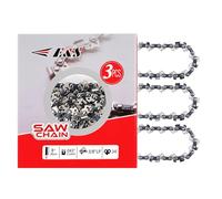 E & S 3 Pack 8 Inch Chainsaw Chain 3/8" LP Pitch .043" Gauge 34 Drive Links Semi-Chisel Chain Saw Chains for Husqvarna, Poulan, Craftsman, Greenworks and More Chainsaw Brands