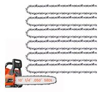 E & S 6 Pack 10 Inch Chainsaw Chain 1/4" Pitch .050" Gauge 58 Drive Links Semi-Chisel Chain Saw Chains for Oregon, Stihl, Husqvarna, Poulan, Craftsman, Greenworks and More Chainsaw Brands
