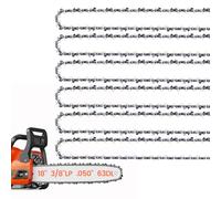 E & S 6 Pack 18 Inch Chainsaw Chain 3/8" LP Pitch .050" Gauge 63 Drive Links Semi-Chisel Chain Saw Chains for Oregon, Stihl, Husqvarna, Poulan, Craftsman, Greenworks and More Chainsaw Brands