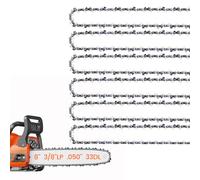 E & S 6 Pack 8 Inch Chainsaw Chain 3/8" LP Pitch .050" Gauge 33 Drive Links Semi-Chisel Chain Saw Chains for Oregon, Stihl, Husqvarna, Poulan, Craftsman, Greenworks and More Chainsaw Brands