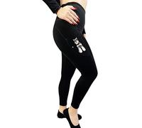 E&S Pets High Rise Yoga Leggings for Pet Lovers - 25" Lightweight Ultra Soft Yoga Pants for Women with Side Pockets, Schnauzer, One Size-Medium Petite