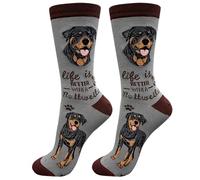 E&S Pets Pet Lover Socks - Dog & Cat Socks - Unisex Novelty Gifts, Rottweiler, One Size