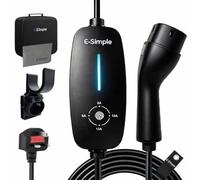 E-S1mple EV Charger Cable Type 2 to 3 Pin Plug 15M/49.21Ft【6/8/10/13A】 3KW Electric Car Charger Type 2 Charging Cable 3 Pin EV Charger IP65 for EVs and PHEVs