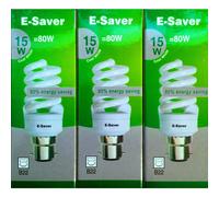 E-Saver - CFL Full Spiral - Energy Saving Light Bulbs - 15w