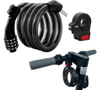 E Scooter Lock, 4-Digit Bicycle Lock Cable Lock Compatible with Xiaomi M365/Pro2/Max/ES/GXL Essential Scooter/Bicycle/Motorcycle/Baby 1.2 m/12 mm Anti-Theft Ideal Combination Lock for 12 Steel Cables