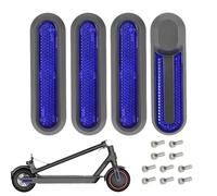 E-Scooter Wheel Cover, Reflective Hub Sticker, Waterproof Spare Parts, Durabless Protection, Easy Installation, Black, Front and Rear Replacement, R9.8 cm Blue Yellow White Yellow