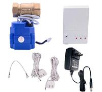 E-SDS Water Leak Detector with Shutoff Valve Sounds Alarm, Automatic Water Leak Shut Off Valve System for Pipes 3/4 NPT, Flood Prevention for Laundry,Water Heaters and More