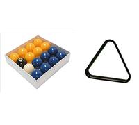 E-Service Blues And Yellows Standard Size English 2" Pool Balls Set Complete with Triangle
