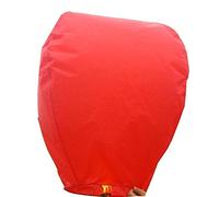 e-shop2door Pack of 5 Chinese Sky Flying Lanterns floating Khoom Fay Kong Ming(ECO Wirefree) (red)
