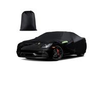 E-SMARTER Car Cover Waterproof All Weather, 530x200x150cm Outdoor Car Cover Waterproof With a Storage Bag, Large Car Ice Cover For Winter With Side Zipper, For Most Cars, Black
