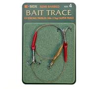 E-sox Semi Barbed Bait Trace Size 4 Ex Strong 34lb