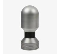 E-Stim Systems Stuffer Huge Bipolar Electrode Butt Plug Satin Aluminium 4mm