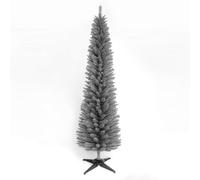 E-Stores Direct 4ft 5ft 6ft 7ft 8ft Grey Pine Pencil Slim Artificial Christmas Tree (4ft/120cm)