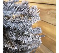 E-Stores Direct 5ft 6ft 7ft 8ft Grey Pine Pencil Slim Artificial Christmas Tree (5ft/150cm)