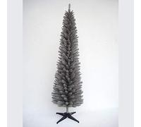 E-Stores Direct 5ft 6ft 7ft 8ft Grey Pine Pencil Slim Artificial Christmas Tree (6ft/180cm)