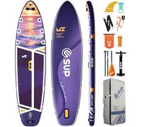 E SUP 11'6"x35" Extra Wide Inflatable Paddle Board, Wide Inflatable Sup Paddleboards for 450lb/3 People/Family/Beginner,Big Size w/Shoulder Strap,100L Backpack,Dual-Action Pump,All-Round Sup Board