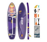 E SUP 11'6"x35" Inflatable Stand Up Paddle Board - Extra Wide & Stable for Beginners/Adults, All-Around Board for Lakes, Ocean, Rivers - Includes Paddle, Pump, Backpack, Leash,Dry Bag