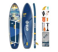 E SUP Inflatable SUP 11'6" x 35" Extra Wide & Stable, Durable Grade PVC, Supports 2 Person Perfect for Lakes, Ocean, Rivers - Accessories Include Shoulder Strap, Waterproof Phone Bag Lightweight iSUP