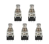 E Support™ 5 X 3PDT 9 Pins Box Stomp Guitar Effect Pedal Foot Switch True Bypass Metal Black