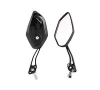 E Support™ Black Motorcycle Motorbike 8mm 10mm Rearview Side Mirror ATV Scooter Bike Flame Fire