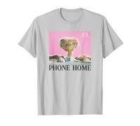 E.T. Phone Home Movie Poster Box View T-Shirt, Men, Silver Grey, XX-Large