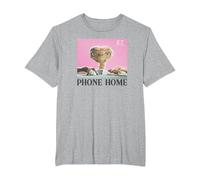 E.T. Phone Home Movie Poster Box View T-Shirt, Men's Big and Tall, Heather Grey, 4X Tall