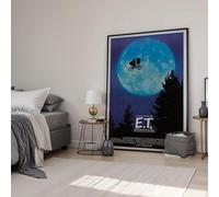 E.T. the Extra-Terrestrial (1982) Framed Classic-Cult Movie Poster Print Wall Art Image Home Decor Artworks Framed Poster Different Sizes and Colours